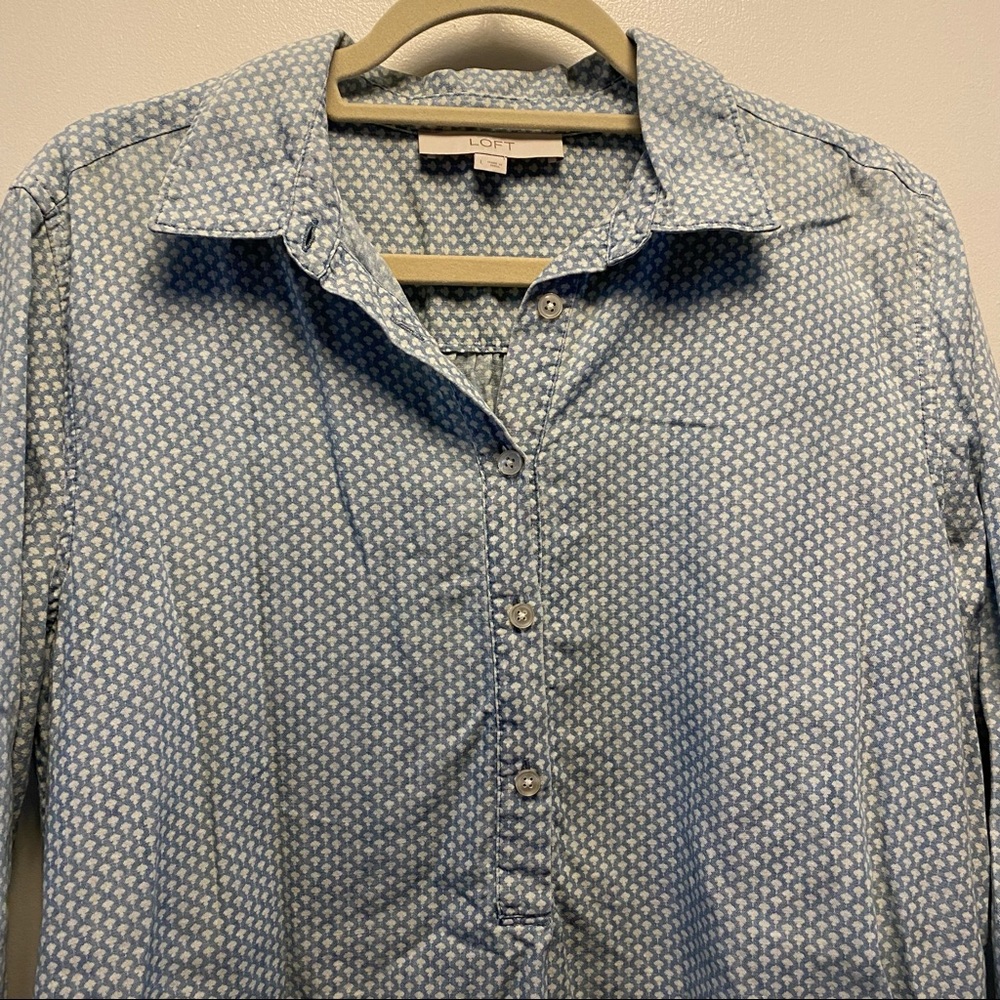 Loft Blue And White Patterned Popover - image 2